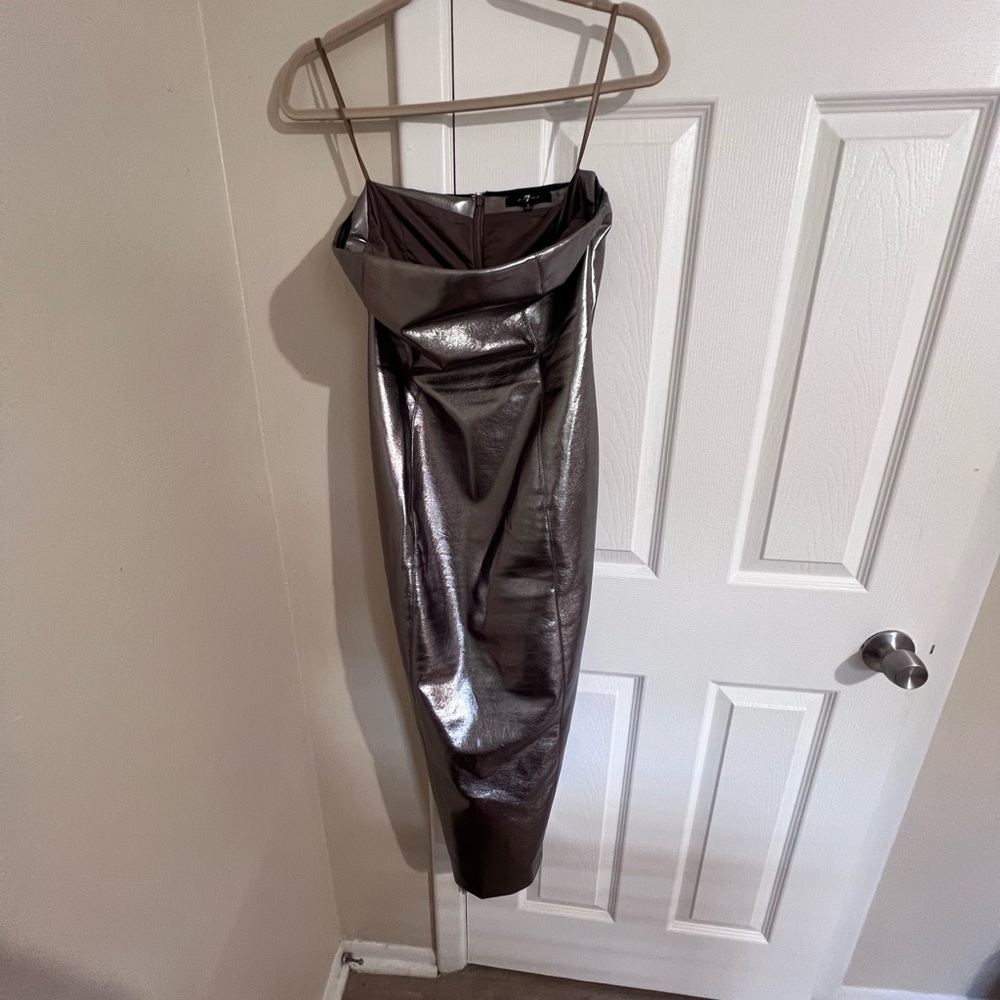 Metallic Strapless Dress